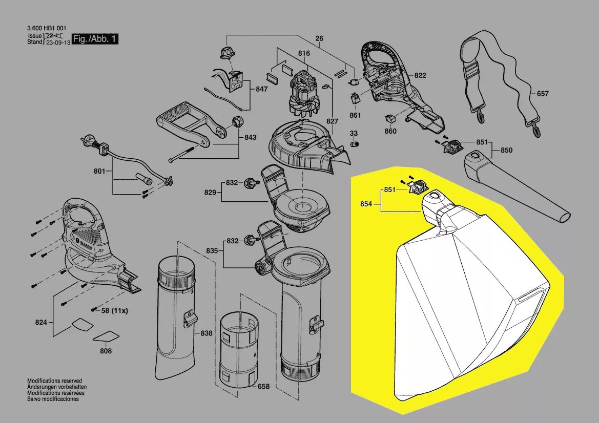 Sac collecteur pour UniversalGardenTidy 2300 Bosch